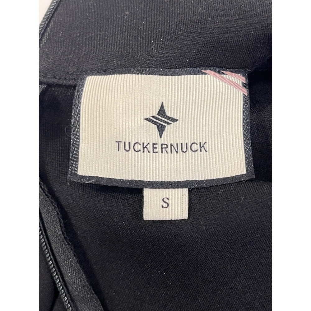 Tuckernuck Gold Button Mock Neck Dress Womens Small Black Mini Shift | Preppy - Picture 5 of 8